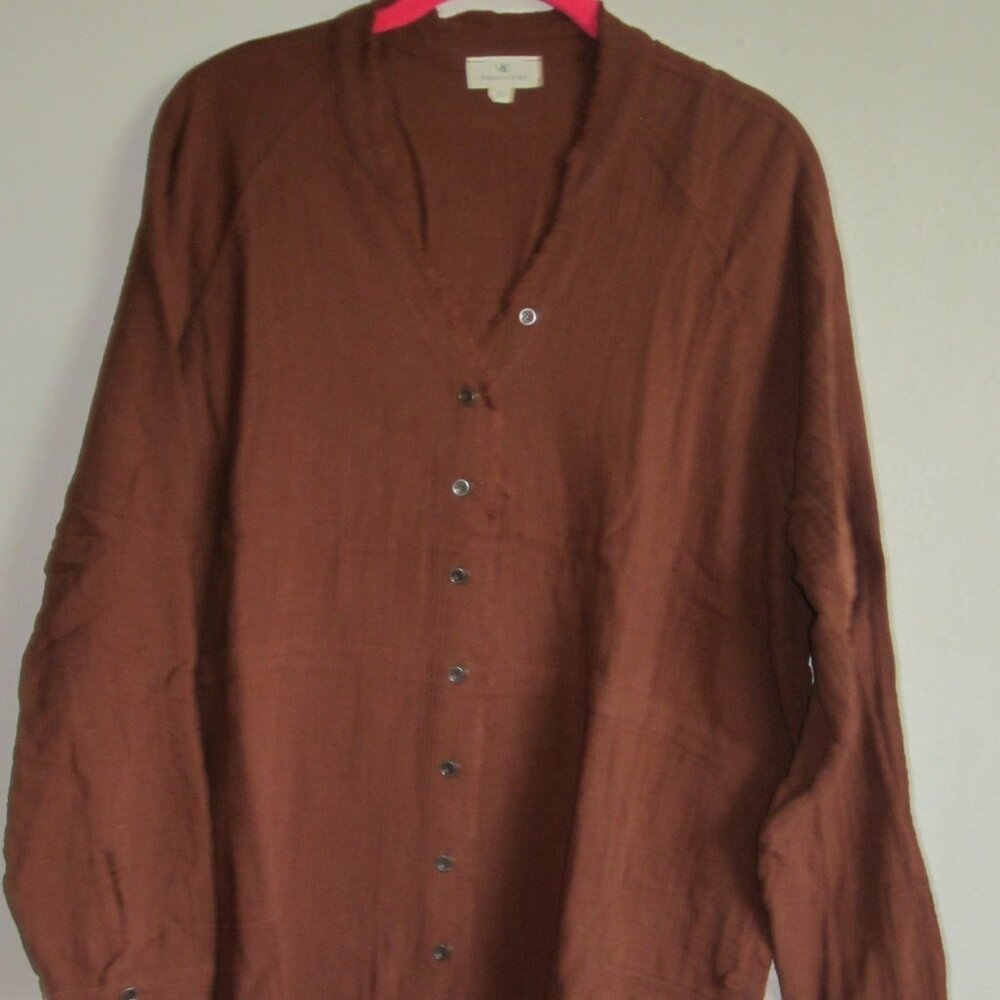 Trend: Notes New Premium Soft Frayed Hem Gauze Vintage Washed Shirt in N… - Picture 3 of 12